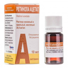 Retinolum acetate Solutio oleosa of 34.4 mg/ml, 10 ml - Lekkhim