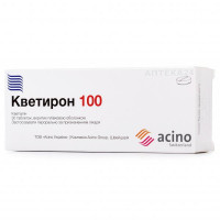 Kvetiron of a tablet on 100 mg, 30 pieces.