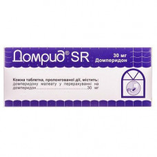 Domrid of a SR tablet on 30 mg, 30 pieces.