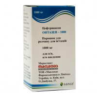 Ontazen powder for solution for injections on 1000 mg in a bottle