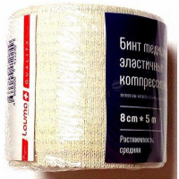 Bandage medical elastic compression Lauma model 3, 8 cm x 5 m, 1 piece.