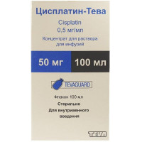 Tsisplatin-Tev a concentrate for solution for infusions, 0.5 mg/ml, 100 ml