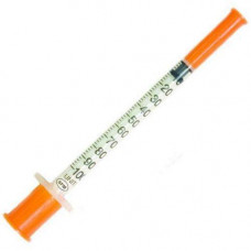 The syringe disposable 1 ml ternary insulin U-100 with a cuff (0.33kh13mm)