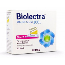 Biolektra Magnezium Direct powder with taste of a lemon in a sachet, 20 pieces.