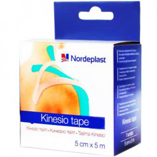 Пластир медичний Кінезіо тейп (Kinesio tape) 5 см х 5 м, 1 шт.