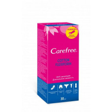 Carefree Flexiform panty feminine sanitary pads, 30 pieces.