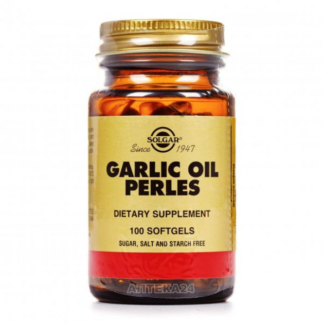 Solgar Garlic oil Perles of the capsule, 100 pieces.