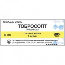 Tobrosopt drops for eyes, 3 mg/ml, 5 ml