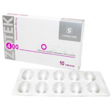 Zotek-400 tablets on 400 mg, 10 pieces.