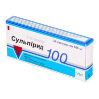 Capsule Sulpiridum on 100 mg, 24 pieces.