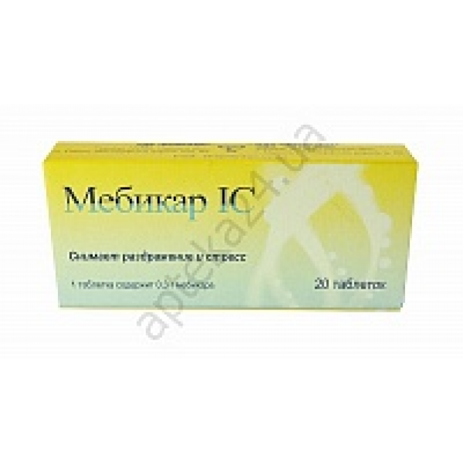 Мебикар IC таблетки по 0,3 г, 20 шт.