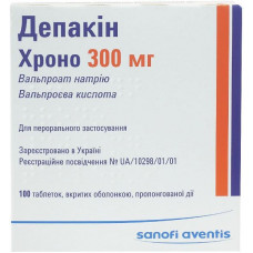 Tablet Hrono Depakinum on 300 mg, 100 pieces.