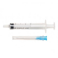 Syringe injection disposable Luyer Slip Medicare (ternary, two needles, 0.55 mm x 25 mm, 0.6 mm x 32 mm), 2.0 ml, 1 piece.