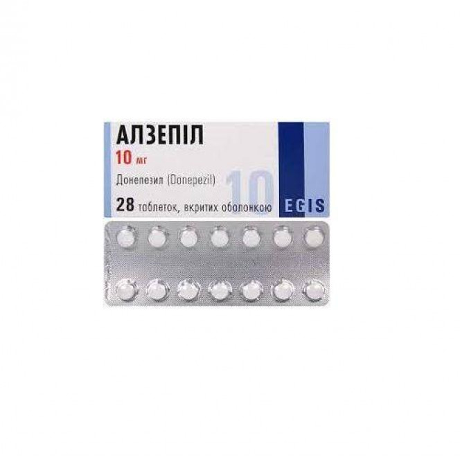 Alzepil of a tablet on 5 mg, 28 pieces.