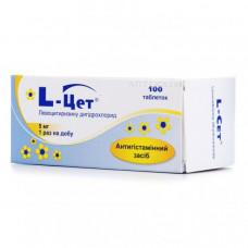 L-tset of a tablet from allergic rhinitis on 5 mg, 100 pieces.