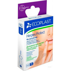 Пластырь медицинский Ecoplast (Экопласт) помощь при герпесе, 15 шт.