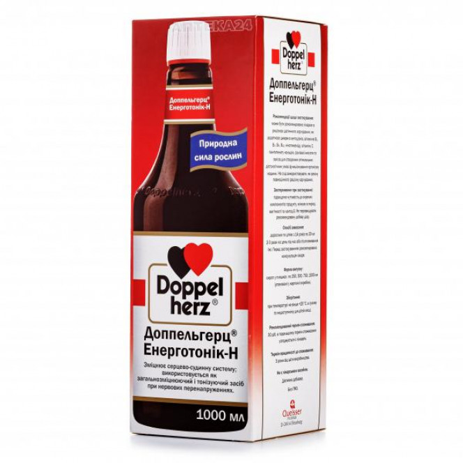 Doppelgerts Energotonik of N with vitamin C syrup, 1000 ml