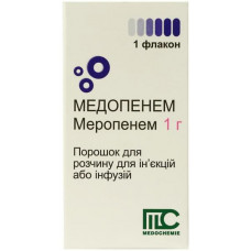 Medopenem powder for solution for injections or infusions, 1 g