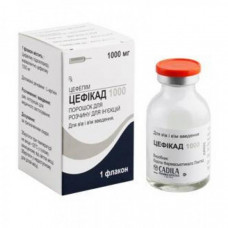 Tsefikad 1000 powder for solution for injections on 1000 mg in a bottle