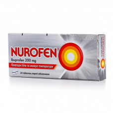 Tablet nurofen on 200 mg, 24 pieces.