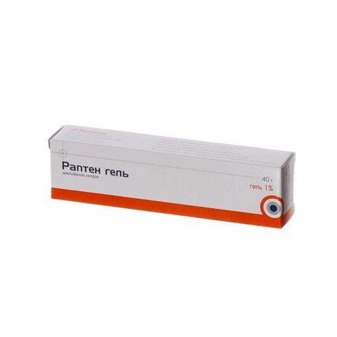 Rapten joint pain gel and muscles of 1%, 40 g