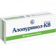 Allopurinol-KV tablets on 100 mg, 50 pieces.