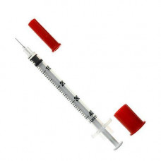 The syringe disposable 1 ml ternary insulin U-40 with a cuff (0.33kh13mm)