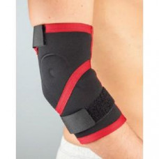 The bandage on an elbow joint with a silicone insert the neoprene left size is L 301 AURAFIKS