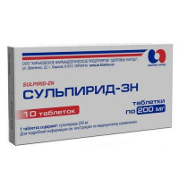 Sulpirid-ZN tablets on 200 mg, 10 pieces.