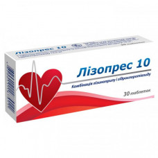 Lizopres of the 10th tablet in arterial hypertension No. 30