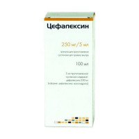 Granule cefalexin for oral suspension, 100 ml (250 mg / 5 ml), 40 g