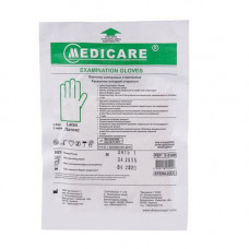 Gloves the viewing latex sterile not textured powdered sizes M, 1 couple - Medicare