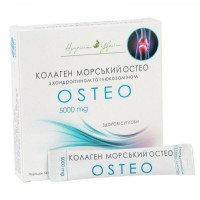 Osteo collagen powder, sea with chondroitin and a glycosamine, on 5000 mg in a sachet, 14 pieces.