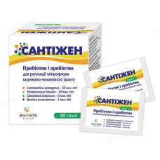 Santizhen dietary additive prebiotic and a probiotic for regulation of intestinal microflora, a sachet, 20 pieces.