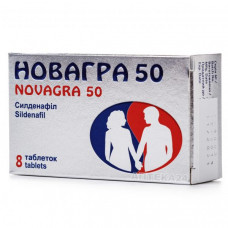 Novagra of a tablet for potency of 50 mg No. 8