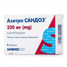 Azitro Sandoz of a tablet of 250 mg No. 6