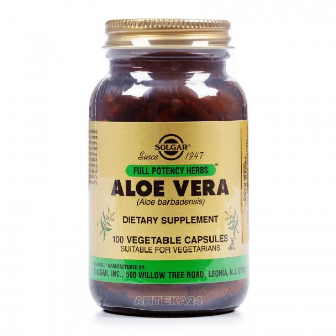 Solgar of Aloe Vera of the capsule, 100 pieces.