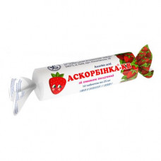 Askorbinka-KV with taste of strawberry of a tablet on 25 mg, 10 pieces.