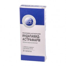 Indapamid-Astrafarm of a tablet on 2.5 mg, 30 pieces.