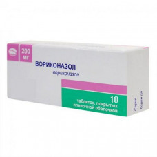 Vorikonazol-Vista tablets on 200 mg, 10 pieces.