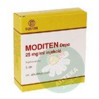 Moditenum depot solution for injections on 1 ml in an ampoule, 25 mg/ml, 5 pieces.