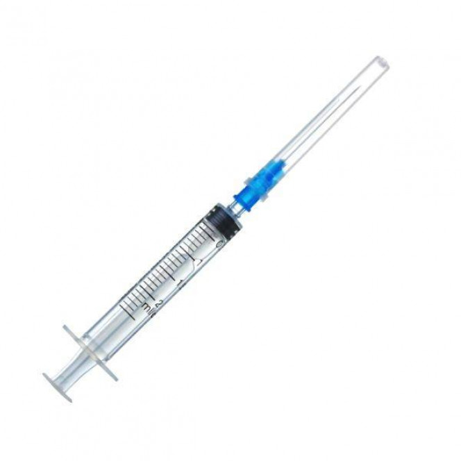 The syringe of disposable injection 2 ml ternary Medicare Luyer Slip with a needle 0.6kh25mm