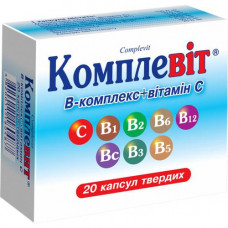 Complivit B complex + vitamin C of the capsule, 20 pieces.