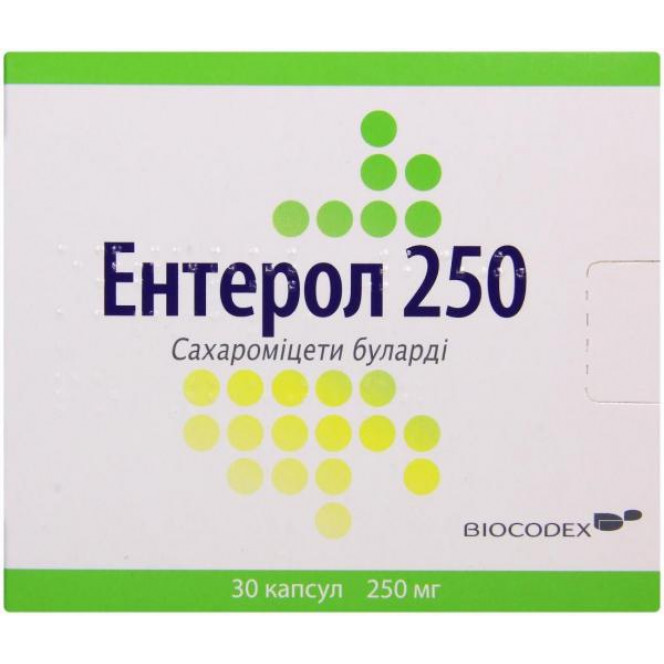 Capsule Enterolum on 250 mg, 30 pieces.