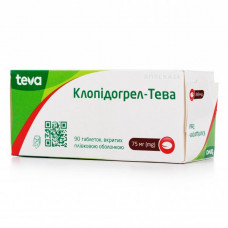 Klopidogrel-Teva of a tablet on 75 mg, 90 pieces.