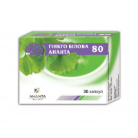 Biloba Anant's ginkgo of the capsule on 80 mg, 30 pieces.