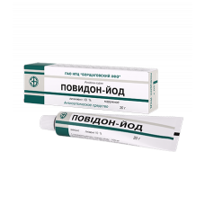 Povidone-iodine linimentum of 10%, 30 g