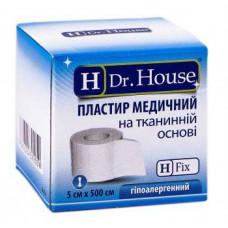 H Dr.House 5х500 лейкопластырь тканевая основа