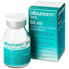 Albunorm of 20% solution for infusions 200g/l, 50 ml