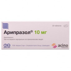 Ariprazol of a tablet on 10 mg, 10 pieces.